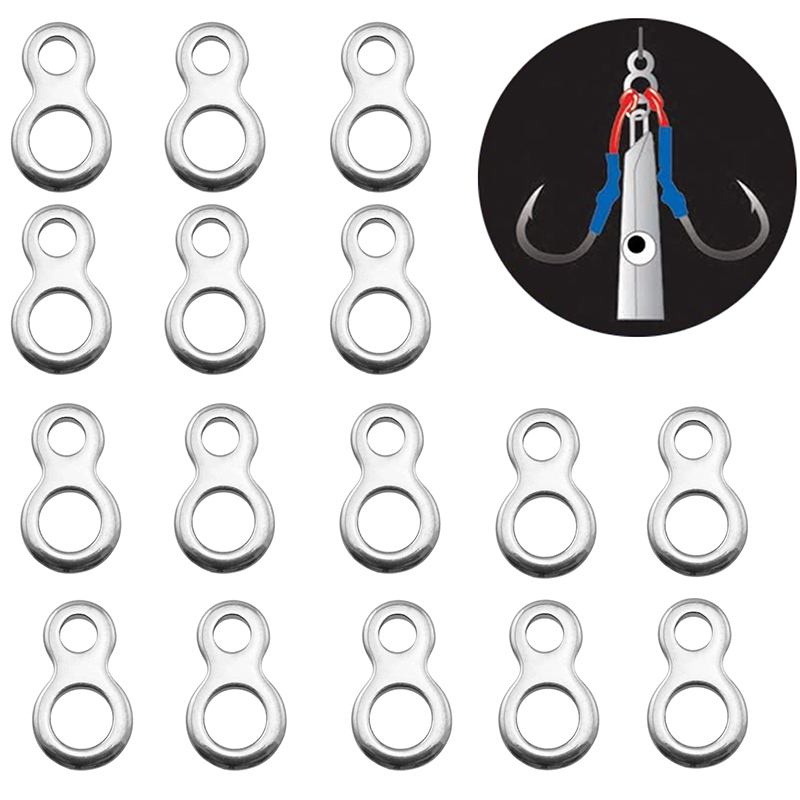 Fishing Equipment On Sale - 10-50 Stück Edelstahl Angeln Massiv ring
