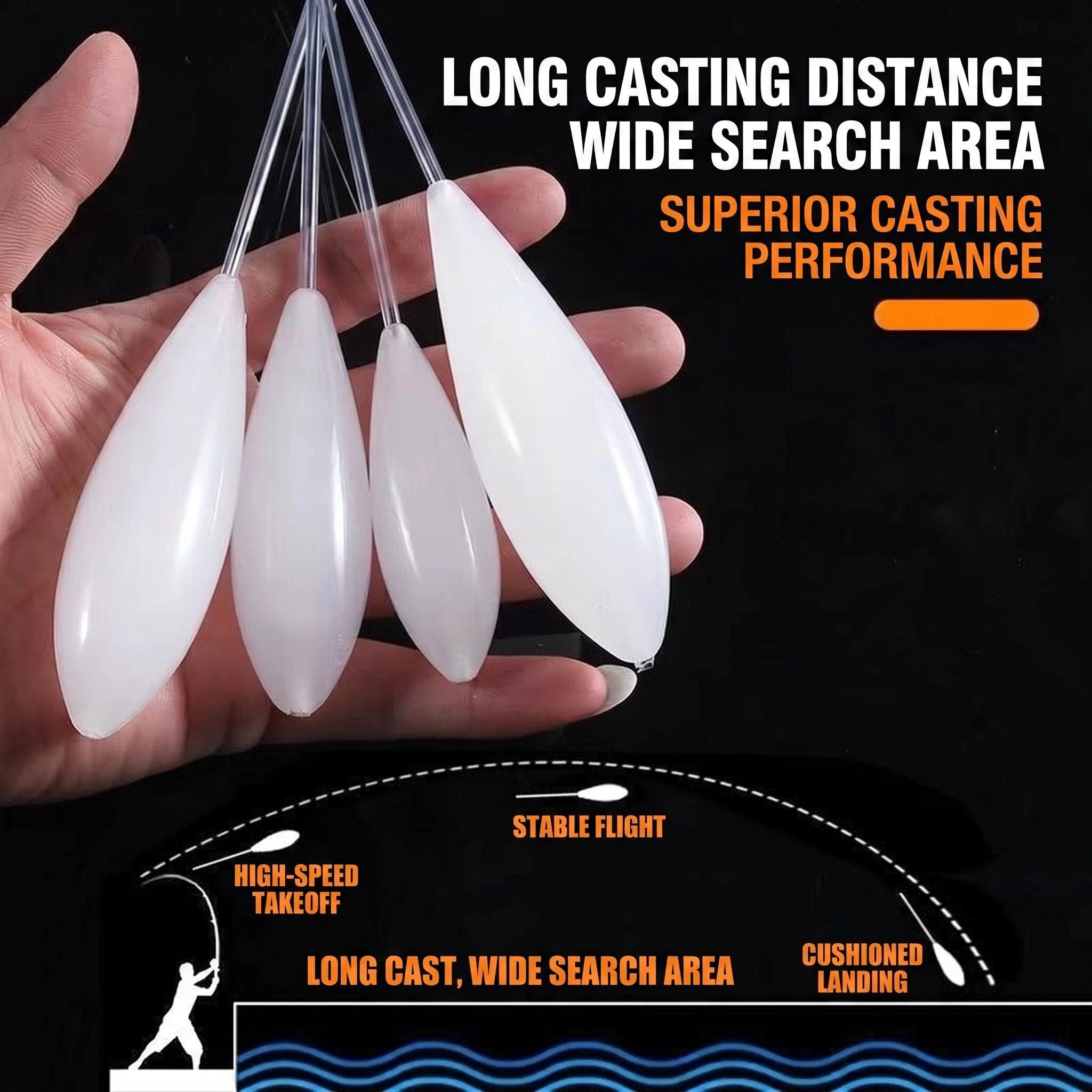 Fishing Equipment On Sale - Angelpose mit Aufwärtsbewegung, langsam sinkend, als