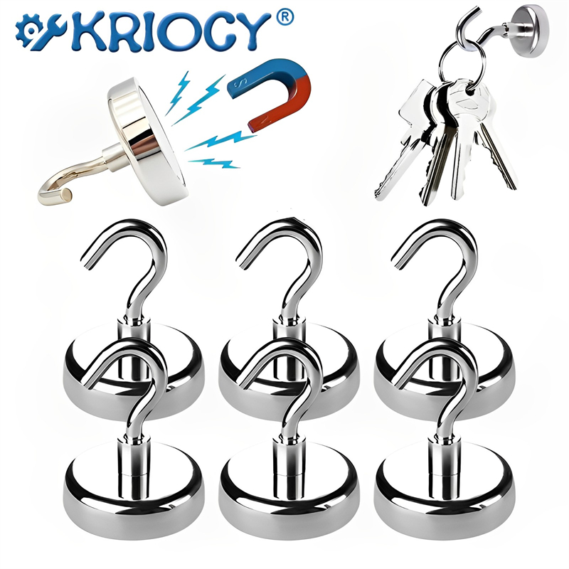 Fishing Equipment Basics - Starker, leistungsstarker runder Neodym-Magnethaken, Bergungsmagnet, Halter
