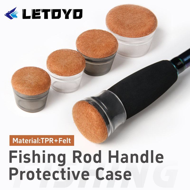 Fishing Equipment Set - LETOYO Filz-Bodenschutz, Griff, Schutzhülle, Silikon-Rutenstopfen, Schwanz,