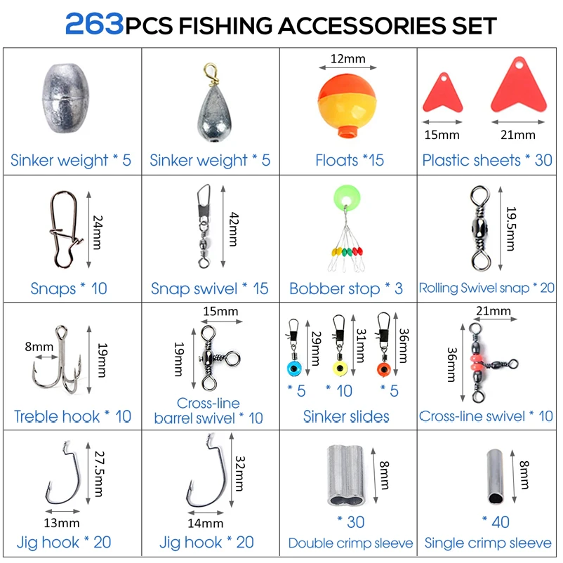 263-teiliges Outdoor-Angelzube – Fishing Equipment Set Bewertung und Preis
