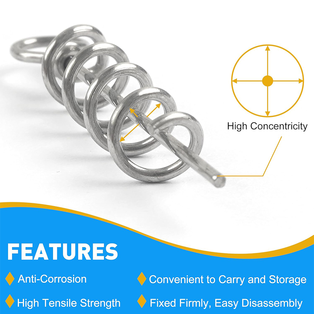 50Pcs Frühling Twist Lock Ange – Fishing Equipment Basics Bewertung und Preis
